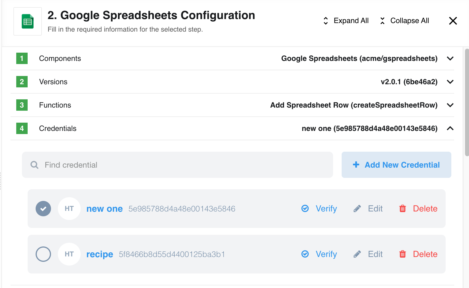 Credential ID in Flow designer