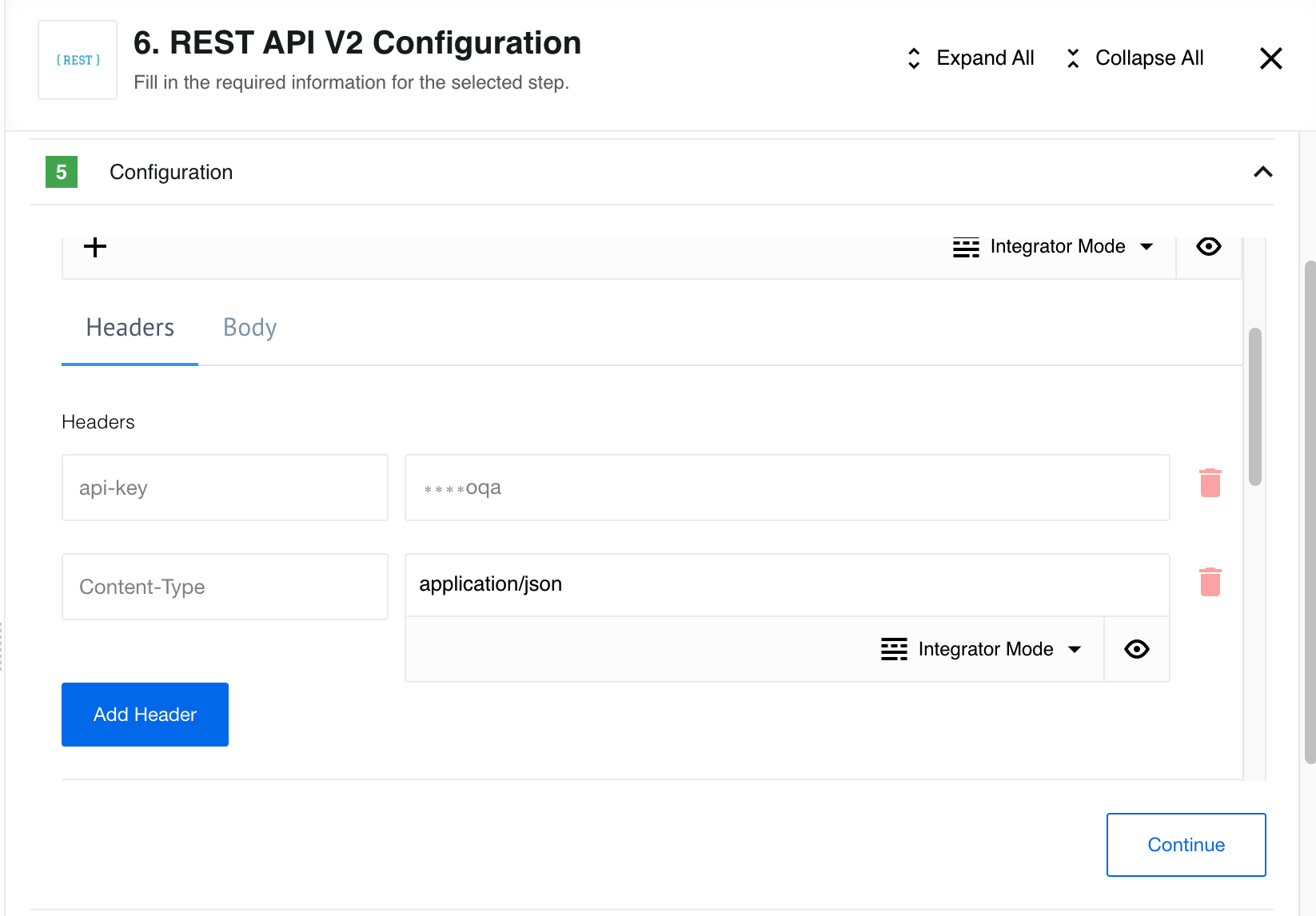 REST-API-V2 credential