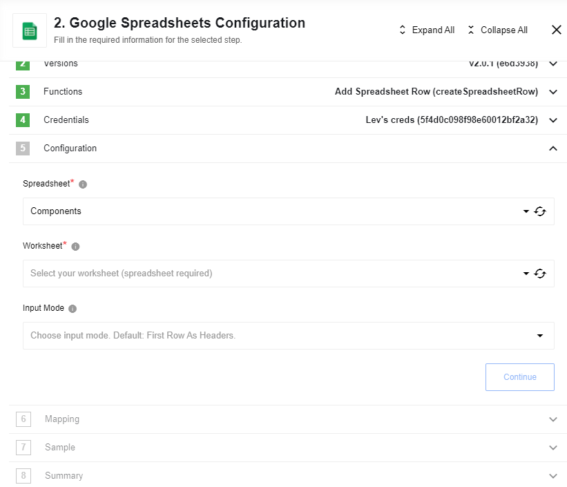 Add Spreadsheet Row