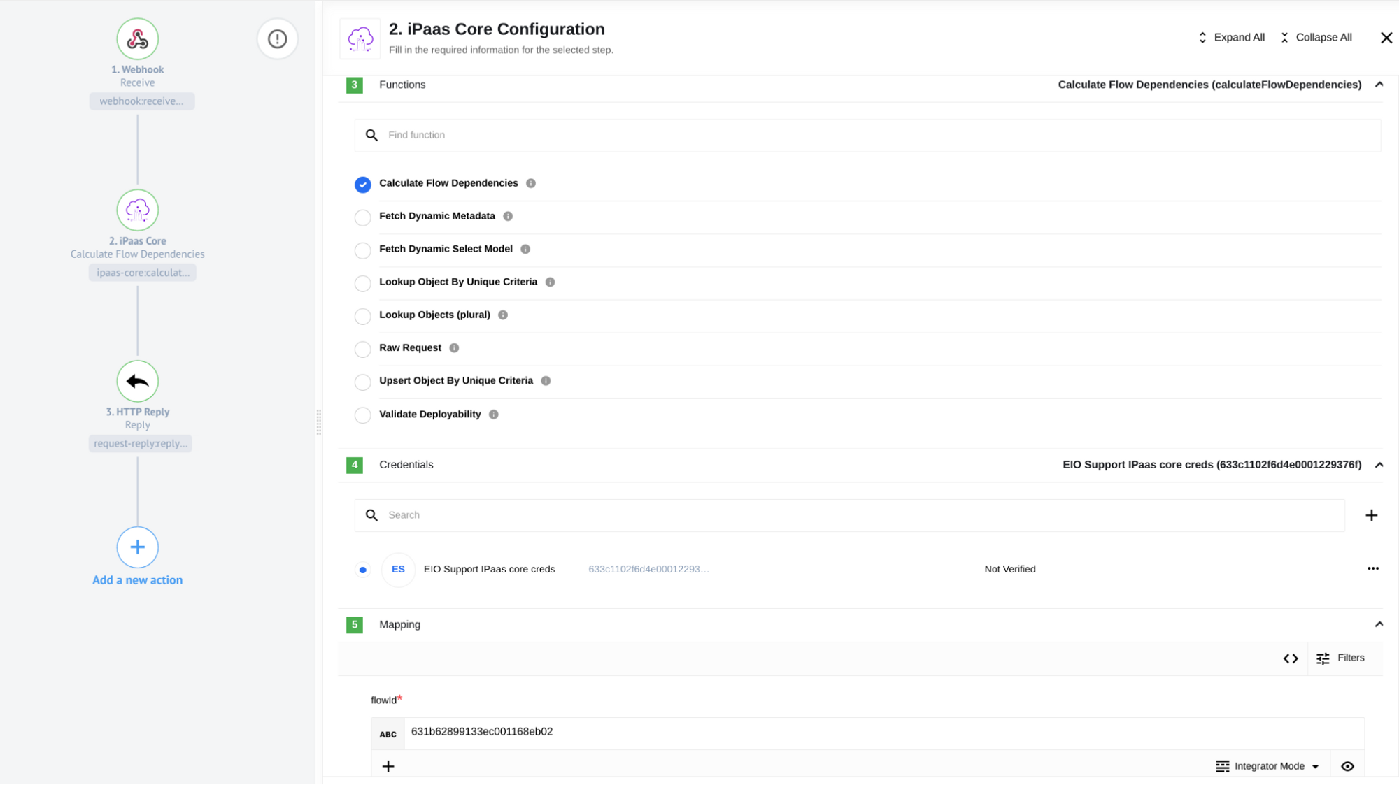 Calculate Flow Dependencies simple flow