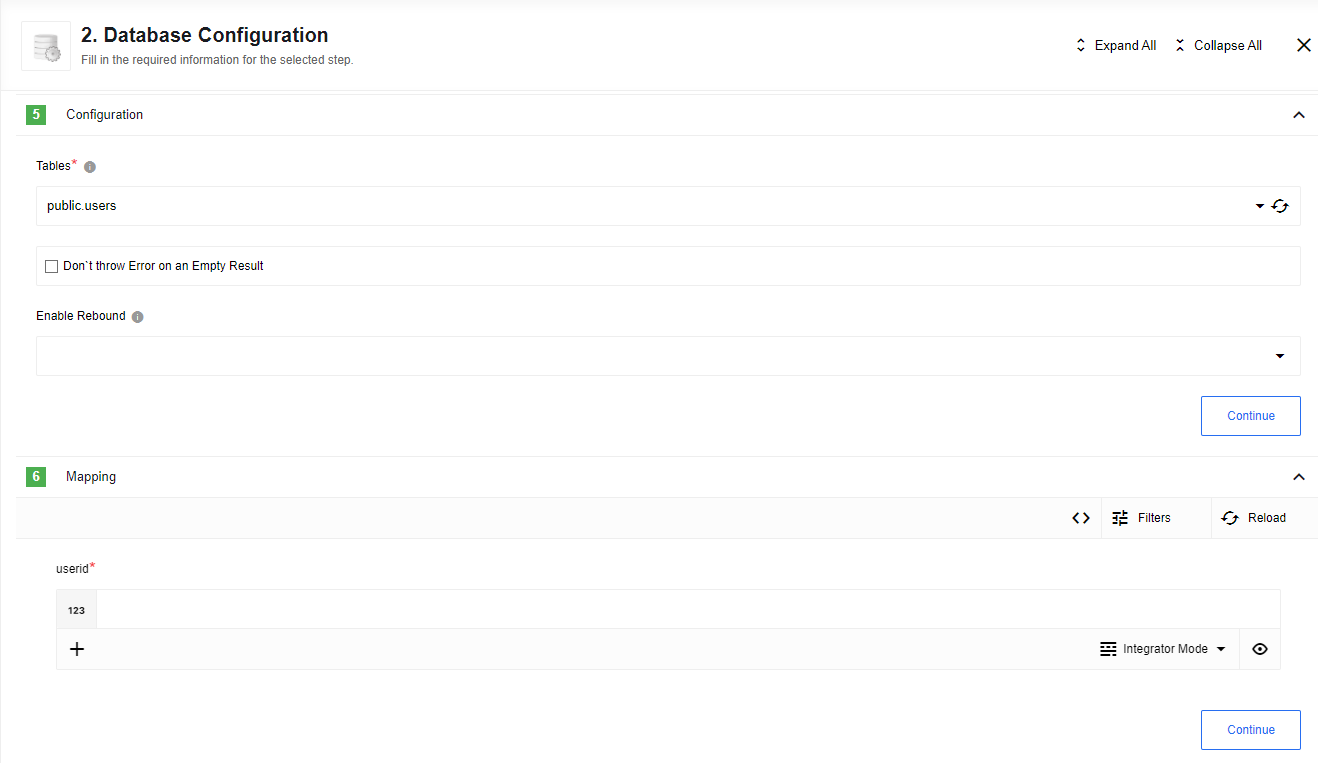 Delete Row By Primary Key - Input fields description