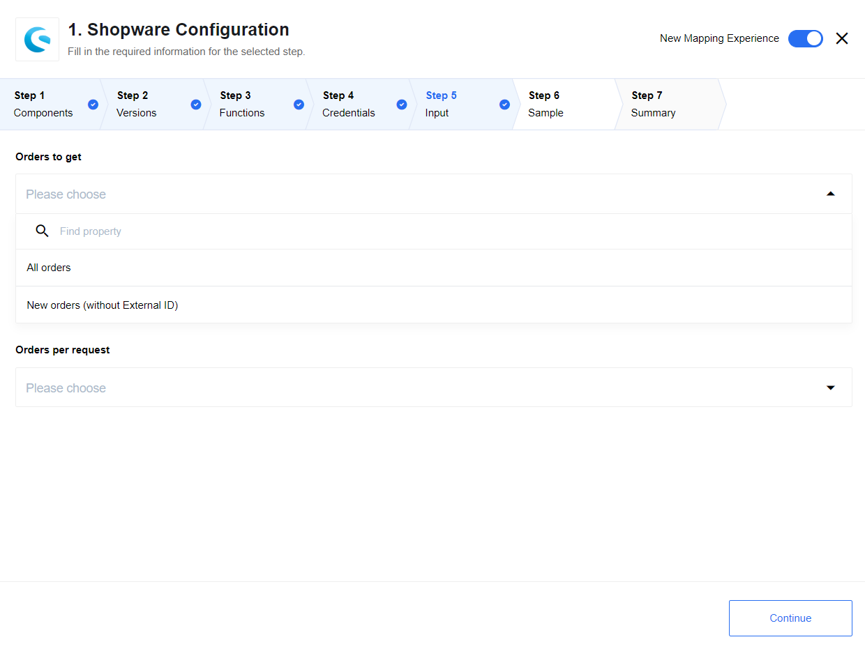 Query Orders - Input