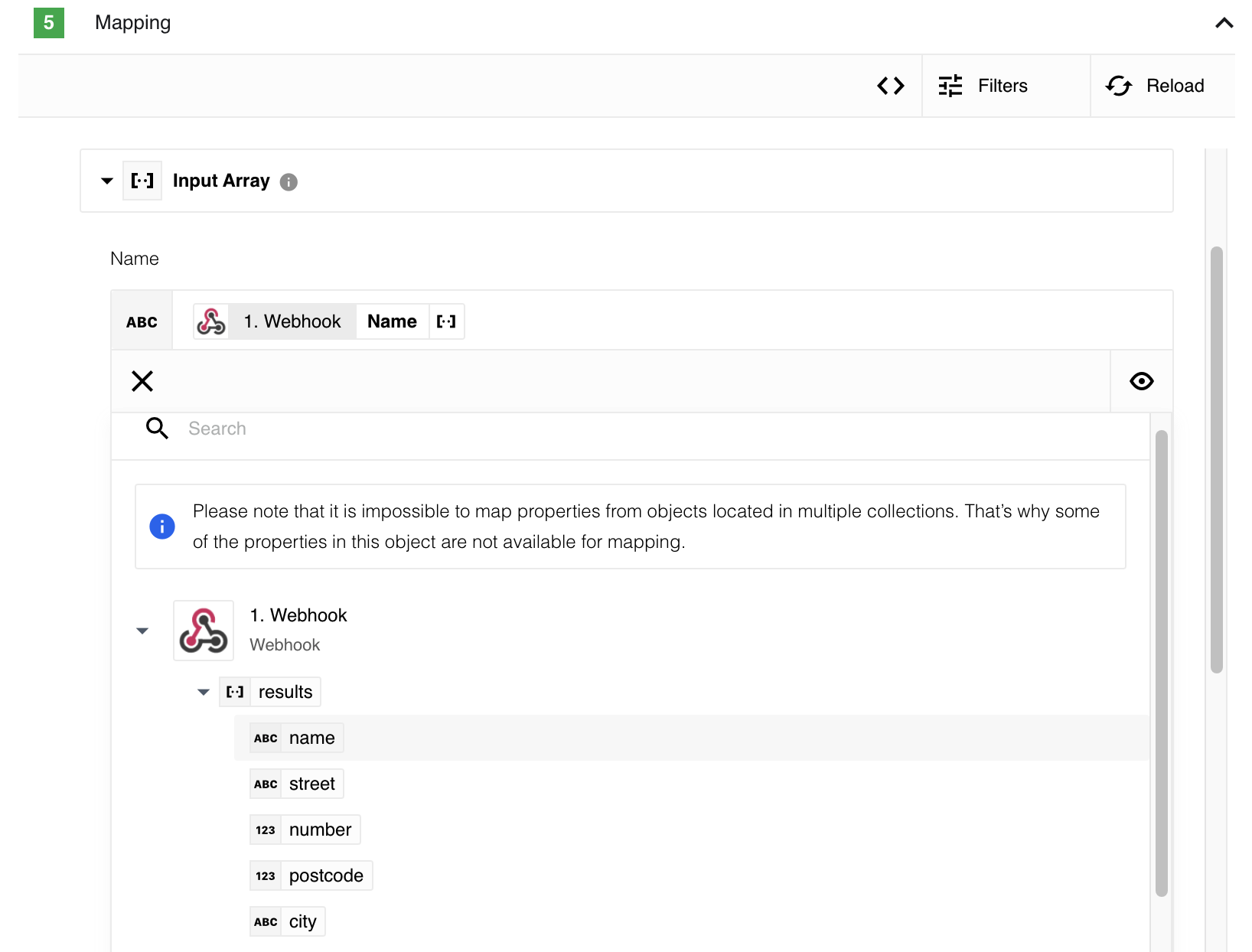 Array mapping