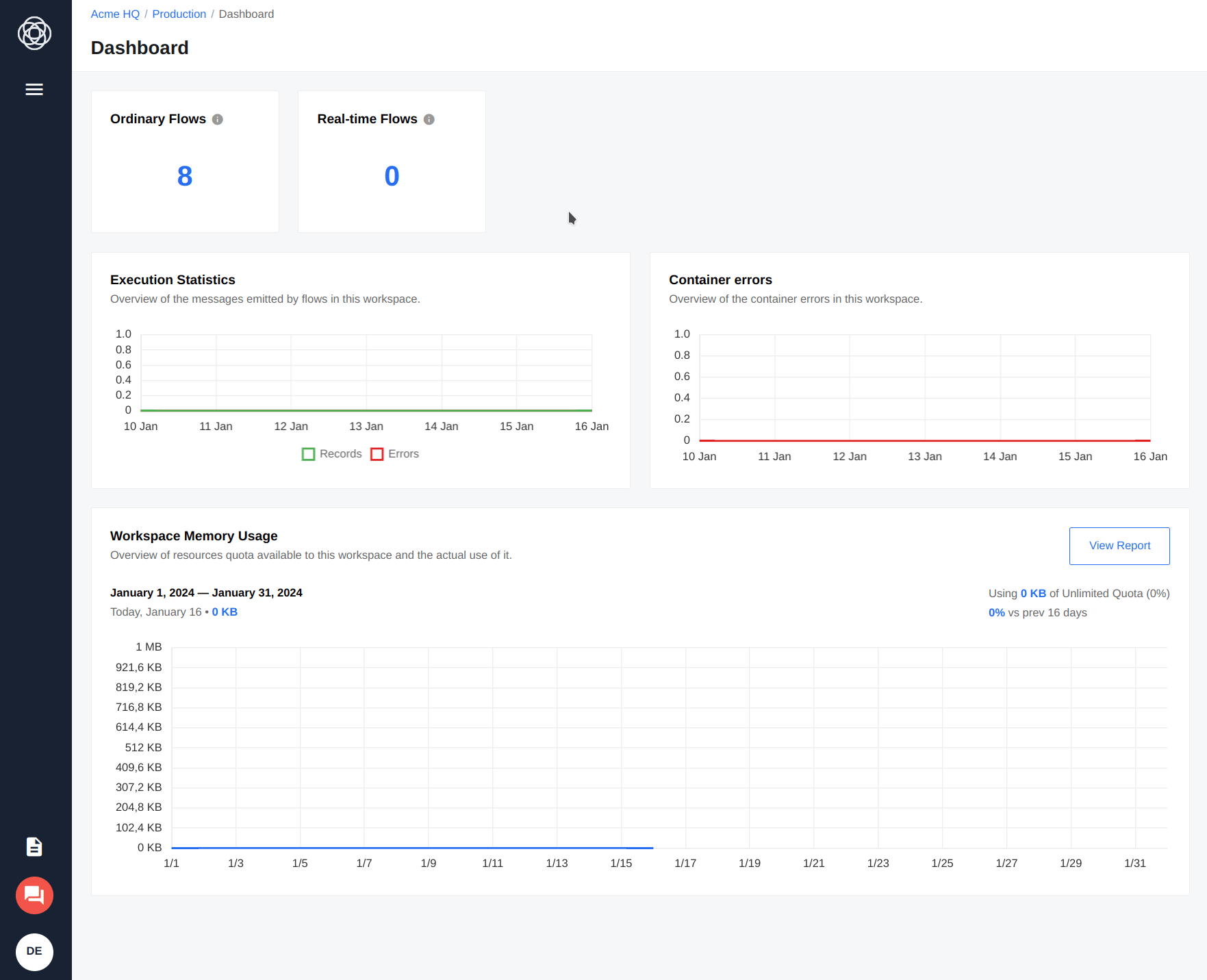 Creating workspace in contract